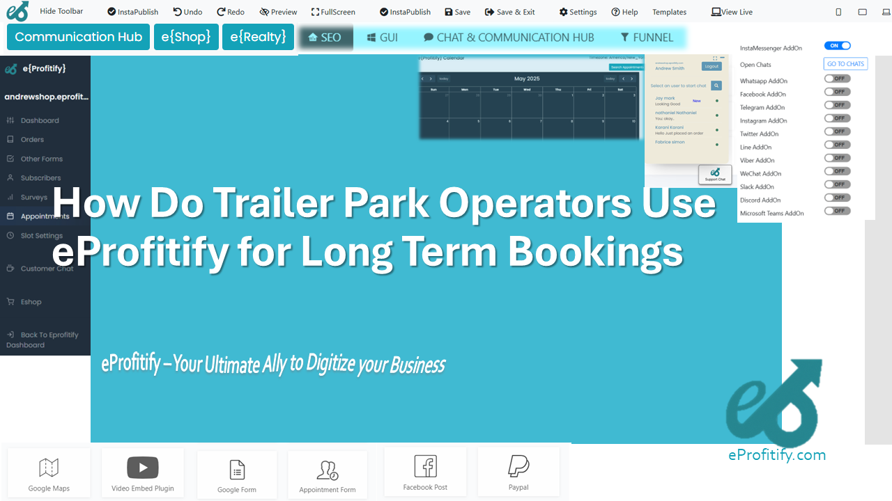 How Do Trailer Park Operators Use eProfitify for Long Term Bookings